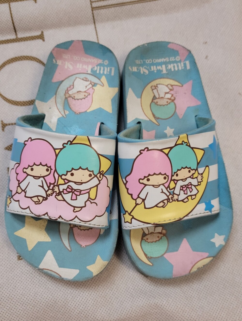 Size 6-7 Little Twin Stars Kiki Lala Slide Sandals